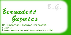 bernadett guzmics business card
